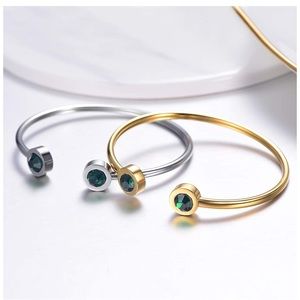 Stainless Steel Birthstone Bracelet May